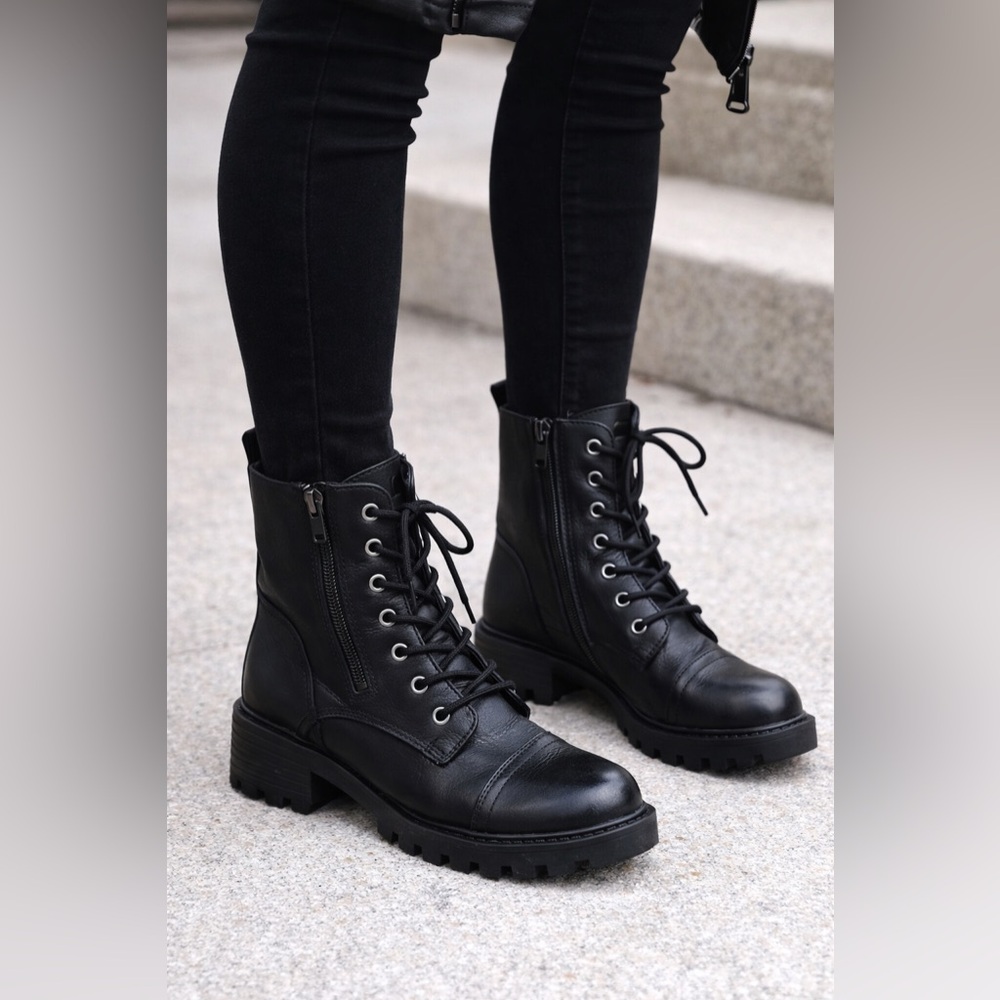 Black Leather  Boots